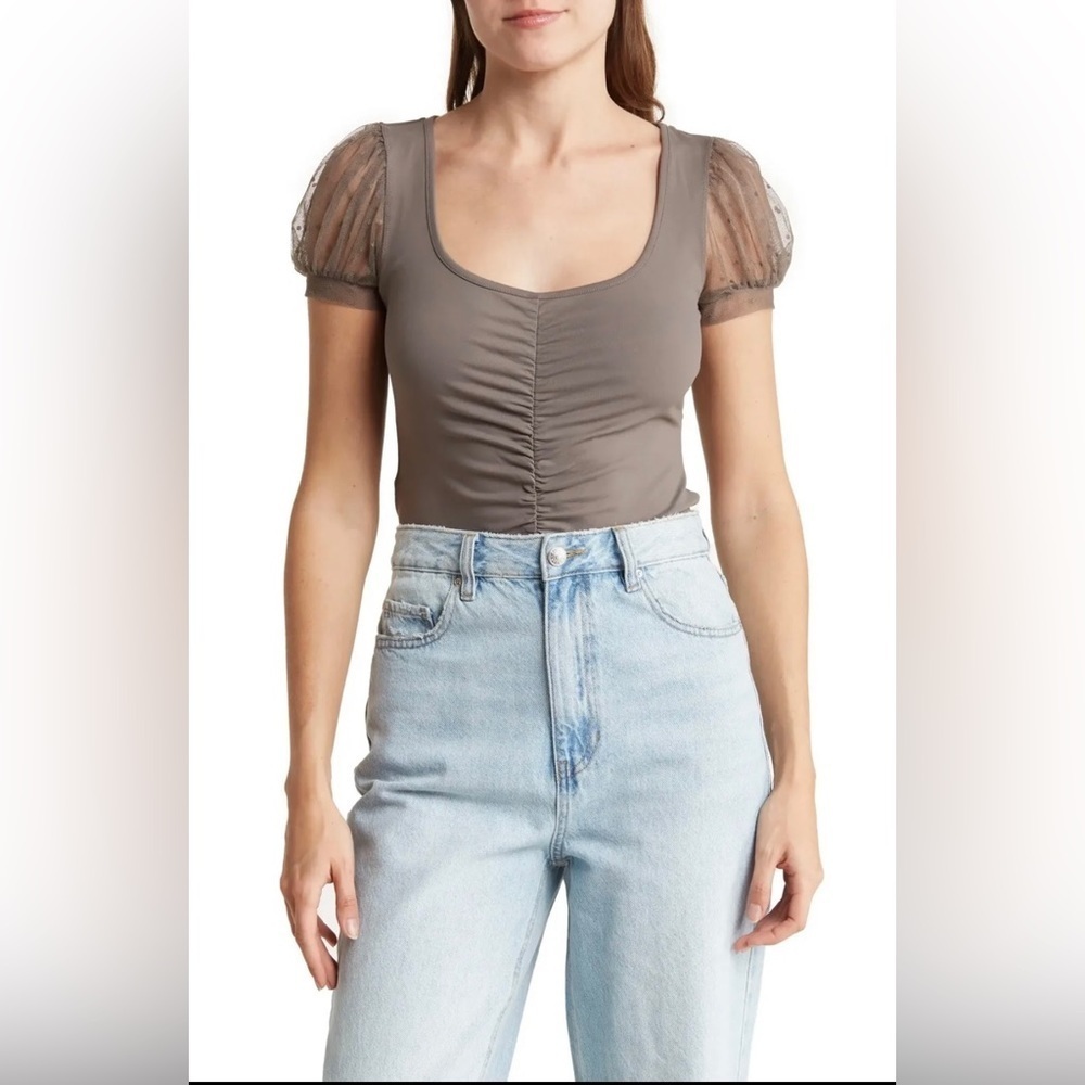 NWT:Free People Blush Up Cami Ruched Blouse size Medium